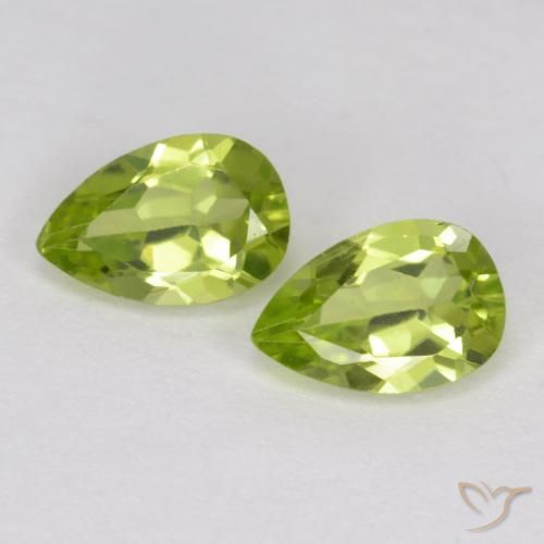 0.92ctw Natural Verde vivo Peridoto, En forma de pera, VVS-VS