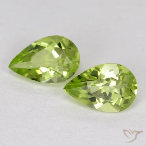 0.86ctw Natural Verde vivo claro Peridoto, En forma de pera, VVS-VS