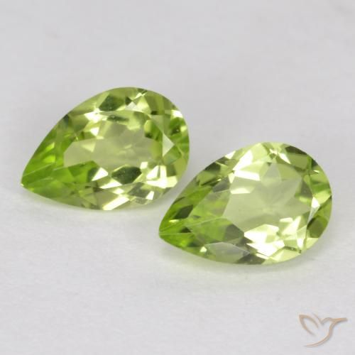 0.82ctw Natural Verde vivo claro Peridoto, En forma de pera, VVS-VS
