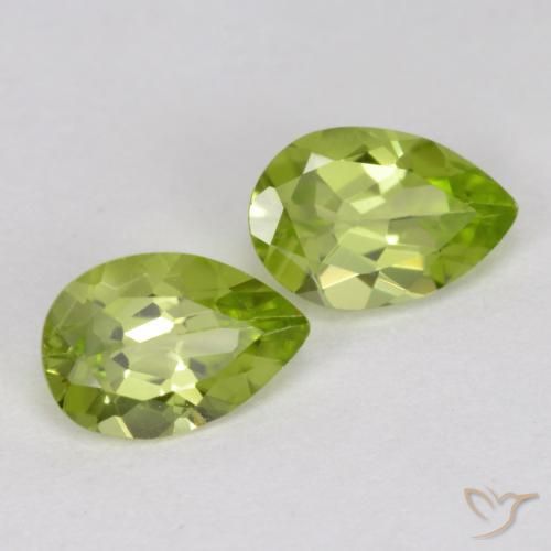 0.76ctw Natural Verde medio Peridoto, En forma de pera, VVS-VS