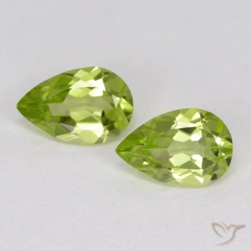 0.82ctw Natural Verde vivo Peridoto, En forma de pera, VVS-VS