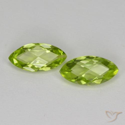 1.21ctw Natural Verde medio Peridoto, Marquesa, VVS-VS