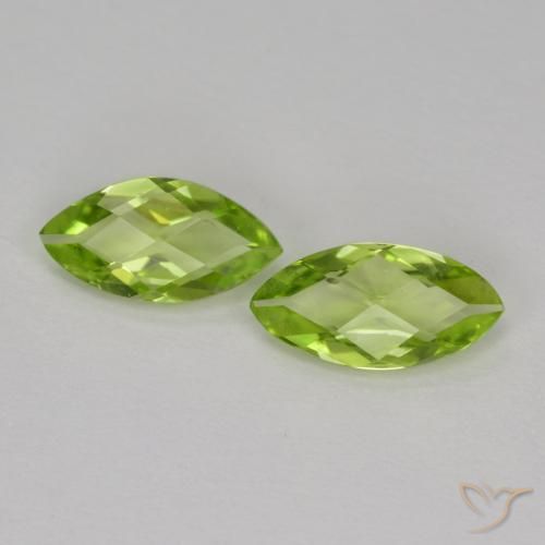 1.00ctw Natural Verde medio Peridoto, Marquesa, VVS-VS