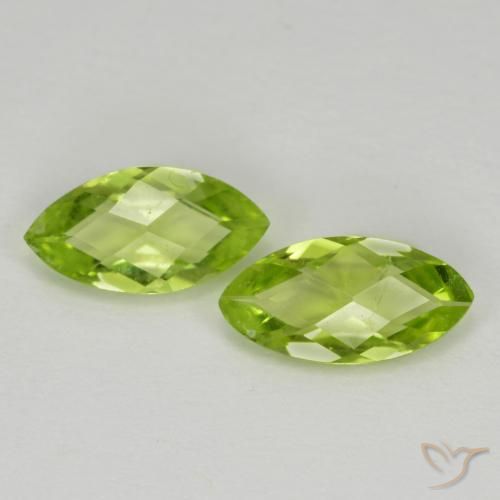 1.06ctw Natural Verde medio Peridoto, Marquesa, VVS-VS