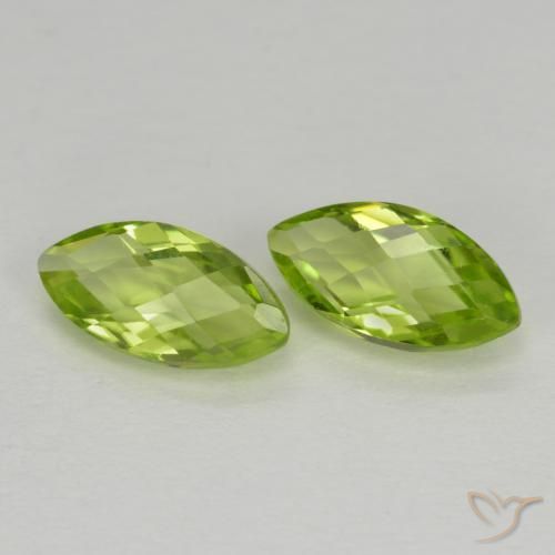 1.29ctw Natural Verde medio Peridoto, Marquesa, VVS-VS
