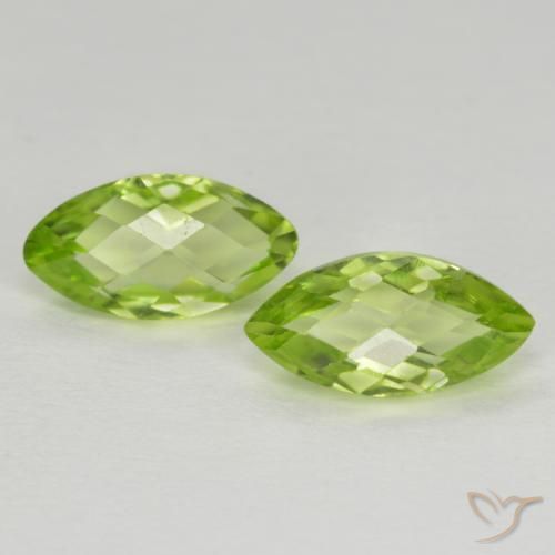 1.31ctw Natural Verde vivo claro Peridoto, Marquesa, VVS-VS