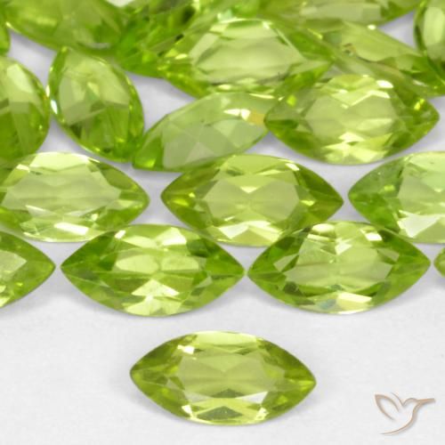 0.26ct Natural Verde vivo Peridoto, Marquesa, VS