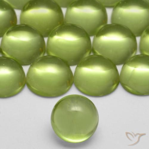 0.38ct Natural Verde vivo Peridoto, Redondo, Transparente