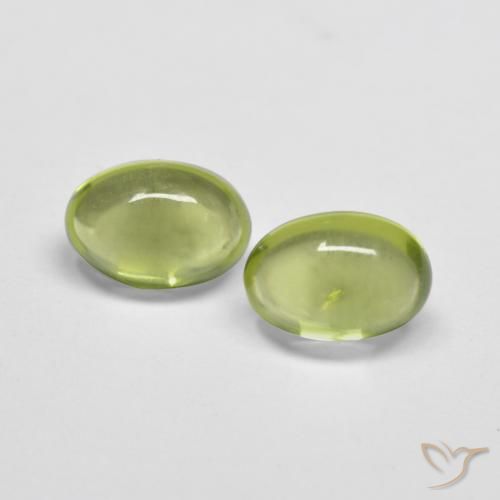 1.12ctw Natural Verde terroso Peridoto, Ovalada, Transparente