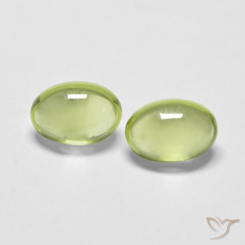 1.16ctw Natural Verde claro Peridoto, Ovalada, Transparente