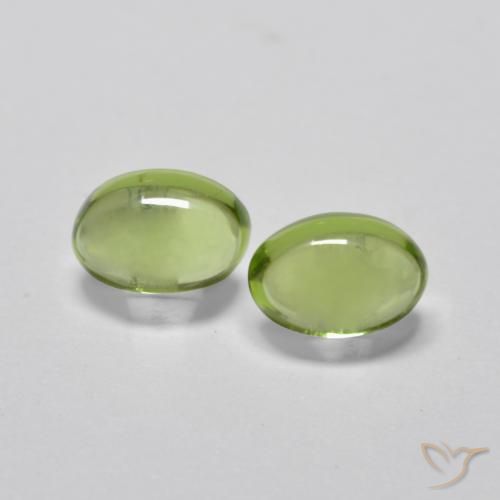 1.07ctw Natural Verde terroso Peridoto, Ovalada, Transparente