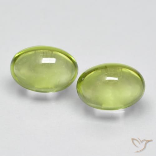 1.21ctw Natural Verde amarillento Peridoto, Ovalada, Transparente
