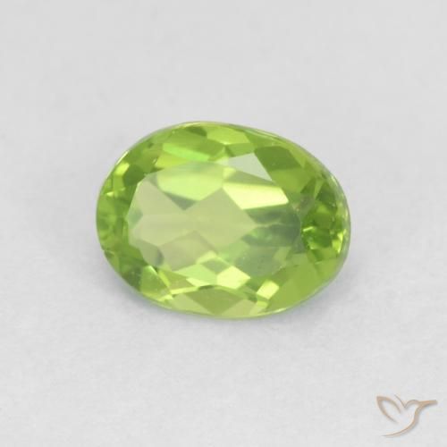 Peridoto Verde vivo natural de 1.84 ct, Ovalada, VS