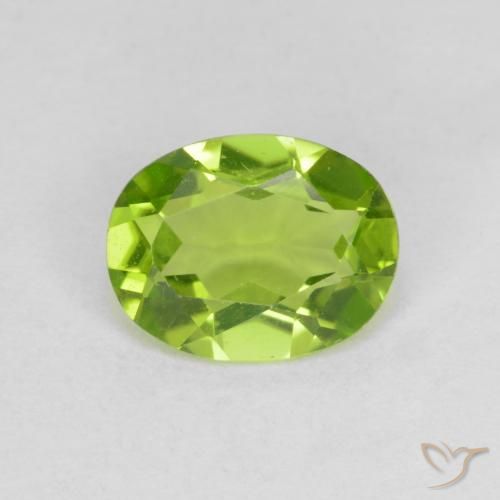 1.59ct Natural Verde medio Peridoto, Ovalada, VS