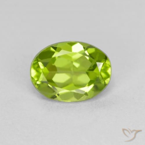 1.68ct Natural Verde claro Peridoto, Ovalada, VS