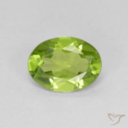 1.62ct Natural Verde vivo Peridoto, Ovalada, VS
