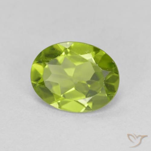 Peridoto Verde medio natural de 1.82 ct, Corte Óvalo, VS