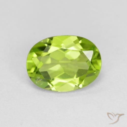 1.43ct Natural Verde medio Peridoto, Ovalada, VS