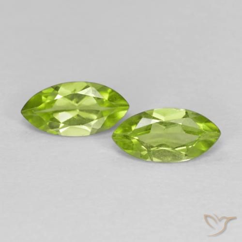 1.17ctw Natural Verde medio Peridoto, Marquesa, VS