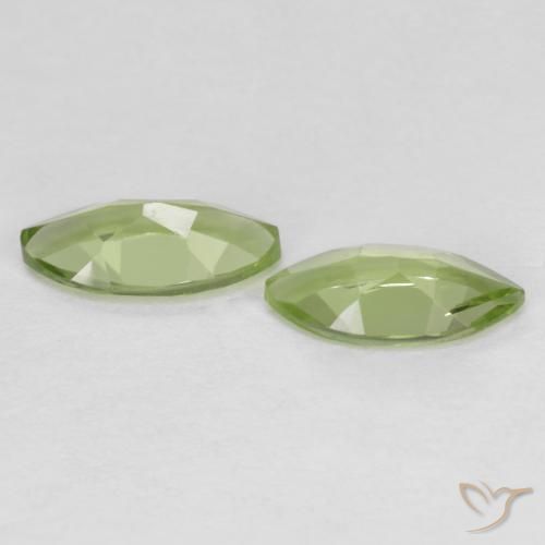 Gemas de Peridoto Verde vivo claro natural de 1.10 ct, Marquesa, VS