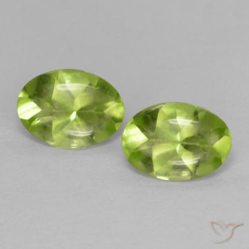 1.52ctw Natural Verde vivo Peridoto, Ovalada, Transparente