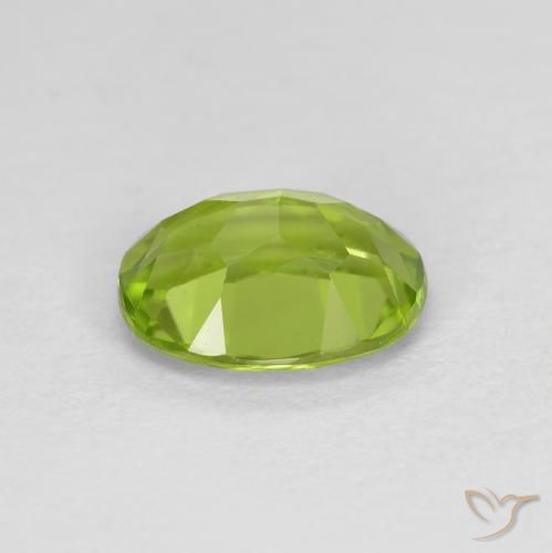 Peridoto Verde vivo natural de 1.36 ct, Ovalada, VS
