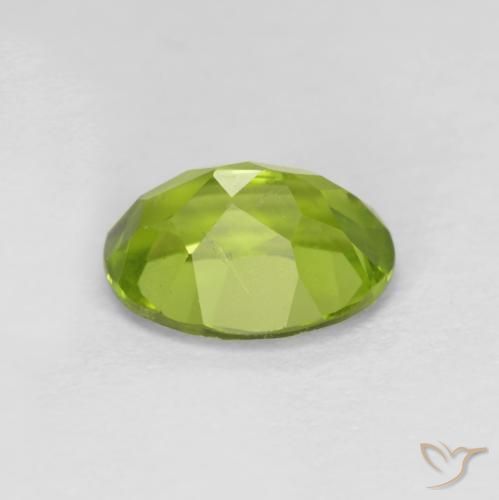 Peridoto Verde medio natural de 1.53 ct, Ovalada, VS