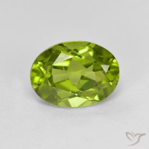 1.45ct Natural Verde vivo Peridoto, Ovalada, VS
