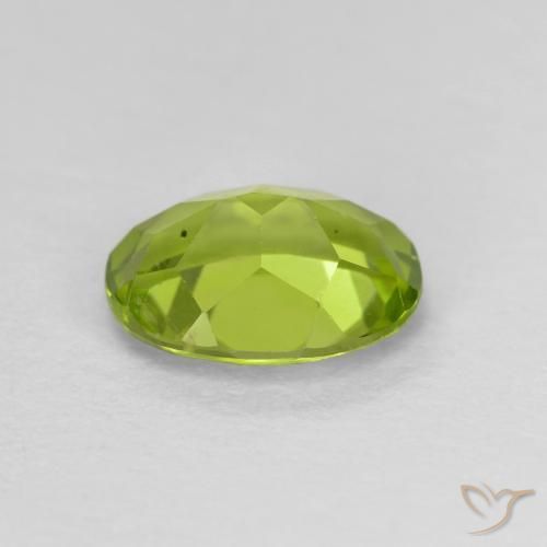 Peridoto Verde vivo natural de 1.32 ct, Ovalada, VS
