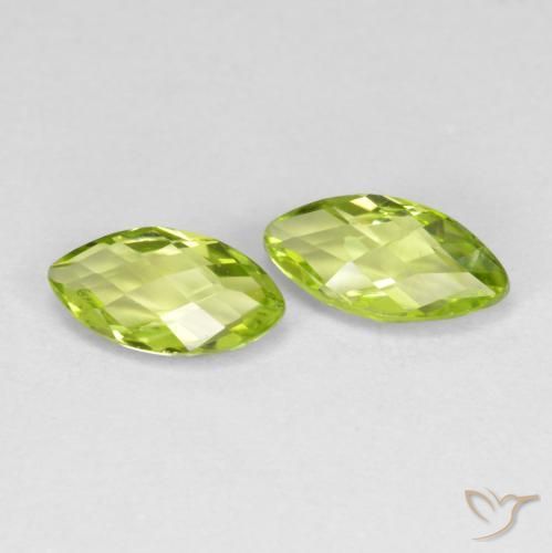 1.34ctw Natural Verde amarillento Peridoto, Marquesa, VVS-VS