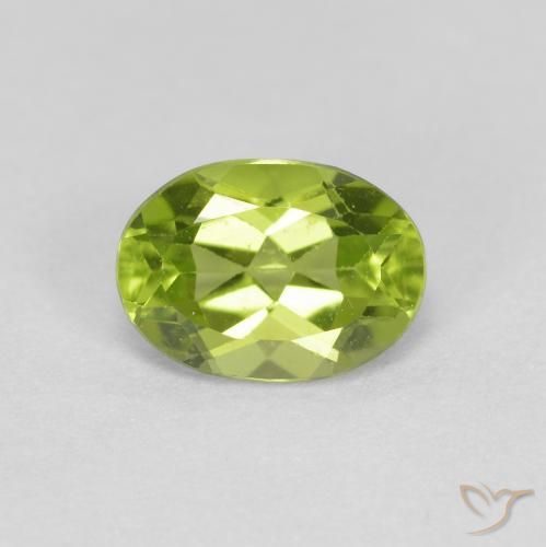 0.98ct Natural Verde vivo Peridoto, Ovalada, VS