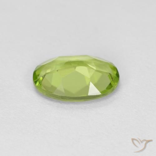 Peridoto Verde vivo natural de 0.75 ct, Ovalada, VS