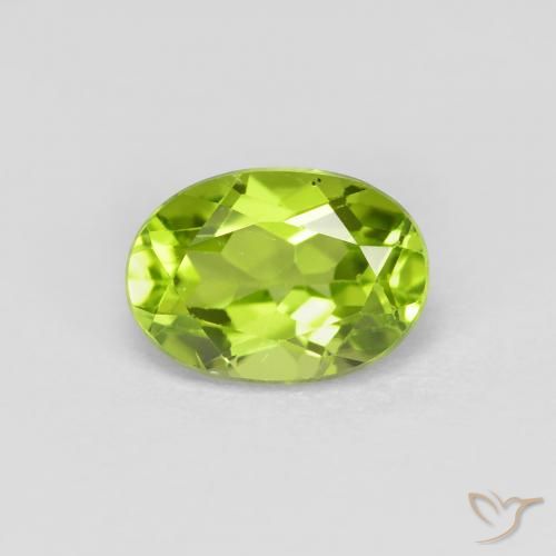 1.08ct Natural Verde medio Peridoto, Ovalada, VS
