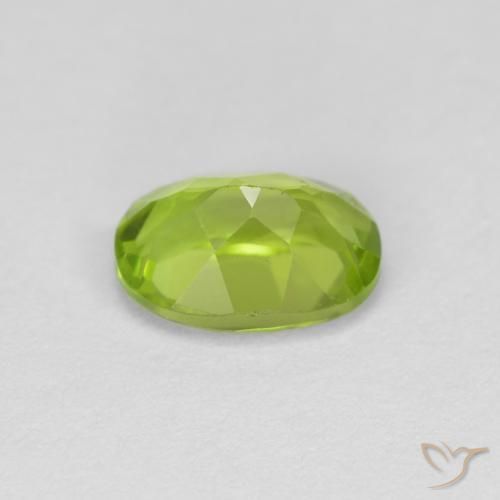 Peridoto Verde vivo natural de 1.01 ct, Ovalada, VS