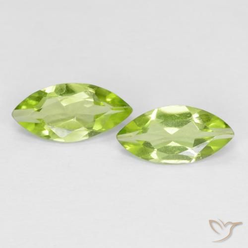 0.93ctw Natural Verde vivo claro Peridoto, Marquesa, VS
