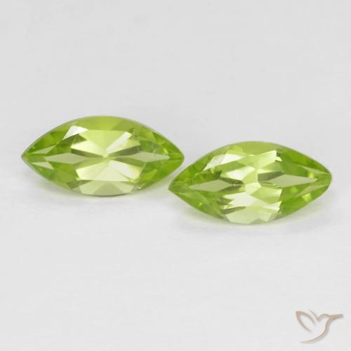 1.21ctw Natural Verde medio Peridoto, Marquesa, VS
