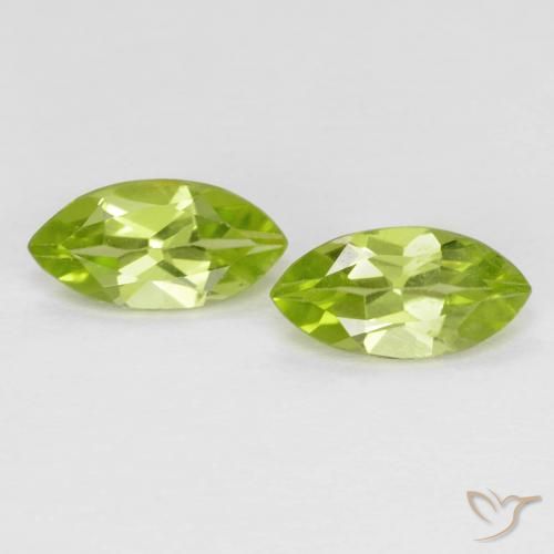 1.22ctw Natural Verde medio Peridoto, Marquesa, VS