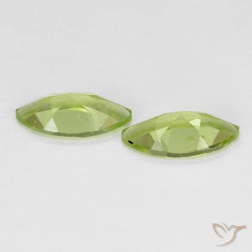 Gemas de Peridoto Verde medio natural de 1.15 ct, Marquesa, VS