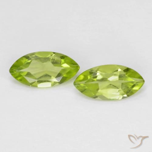 1.11ctw Natural Verde medio Peridoto, Marquesa, VS
