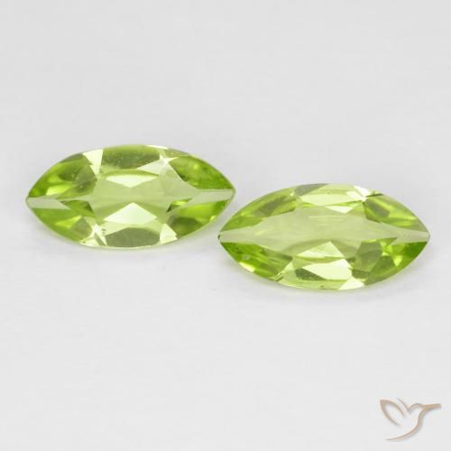 1.02ctw Natural Verde medio Peridoto, Marquesa, VS