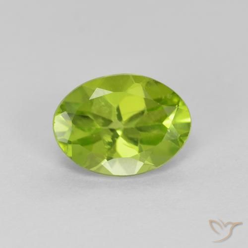 1.16ct Natural Verde vivo Peridoto, Ovalada, VS
