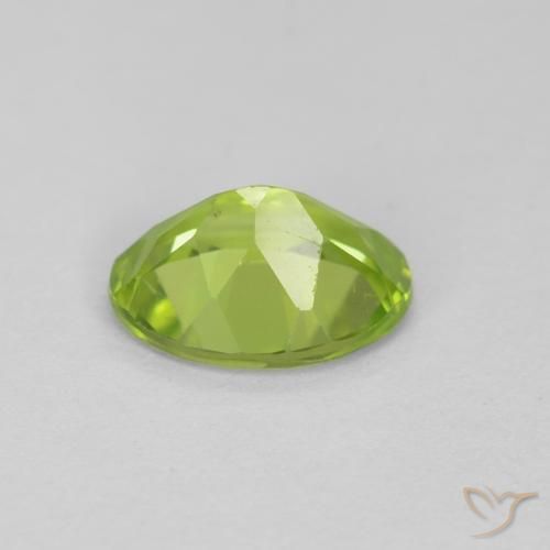 Peridoto Verde vivo natural de 1.16 ct, Ovalada, VS