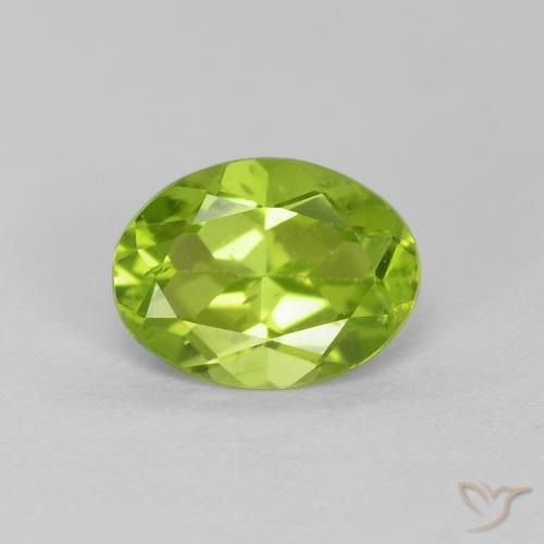 1.27ct Natural Verde vivo Peridoto, Ovalada, VS