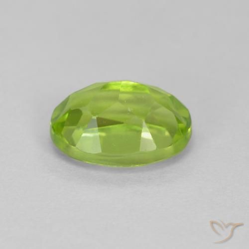 Peridoto Verde vivo natural de 1.56 ct, Ovalada, VS