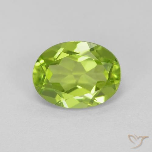 1.49ct Natural Verde vivo Peridoto, Ovalada, VS