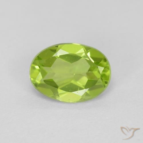 1.31ct Natural Verde vivo Peridoto, Ovalada, VVS-VS