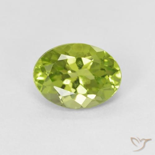 1.27ct Natural Verde medio Peridoto, Ovalada, VVS-VS