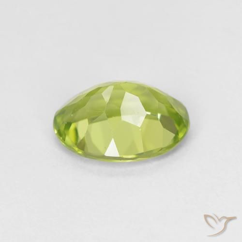 Peridoto Verde medio natural de 1.27 ct, Ovalada, VVS-VS
