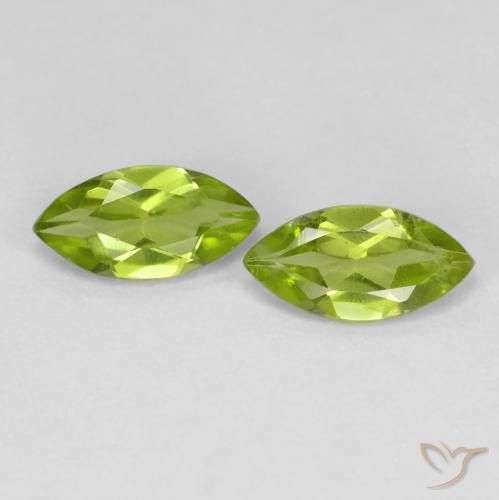 1.09ctw Natural Verde vivo Peridoto, Marquesa, VS