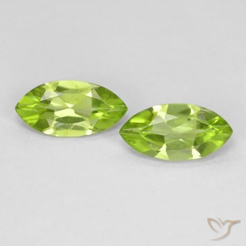 1.10ctw Natural Verde medio Peridoto, Marquesa, VS